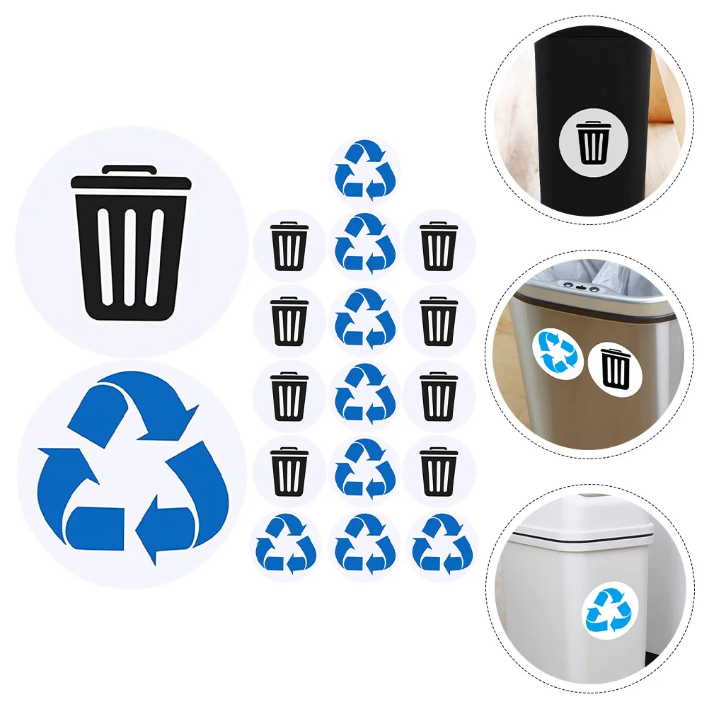 

Classification Stickers Trash Bin Signs Recycle Can Decal Waste Decals for Plastic Garbage Recycling
