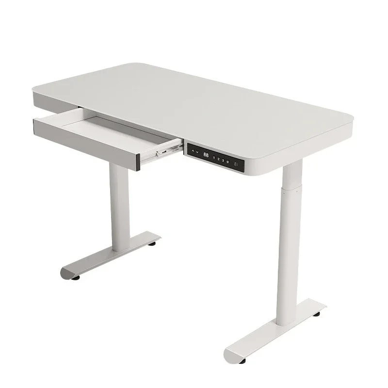 Electric intelligent tempered glass with drawer lift table Home multi-function office Stand-up computer lift table
