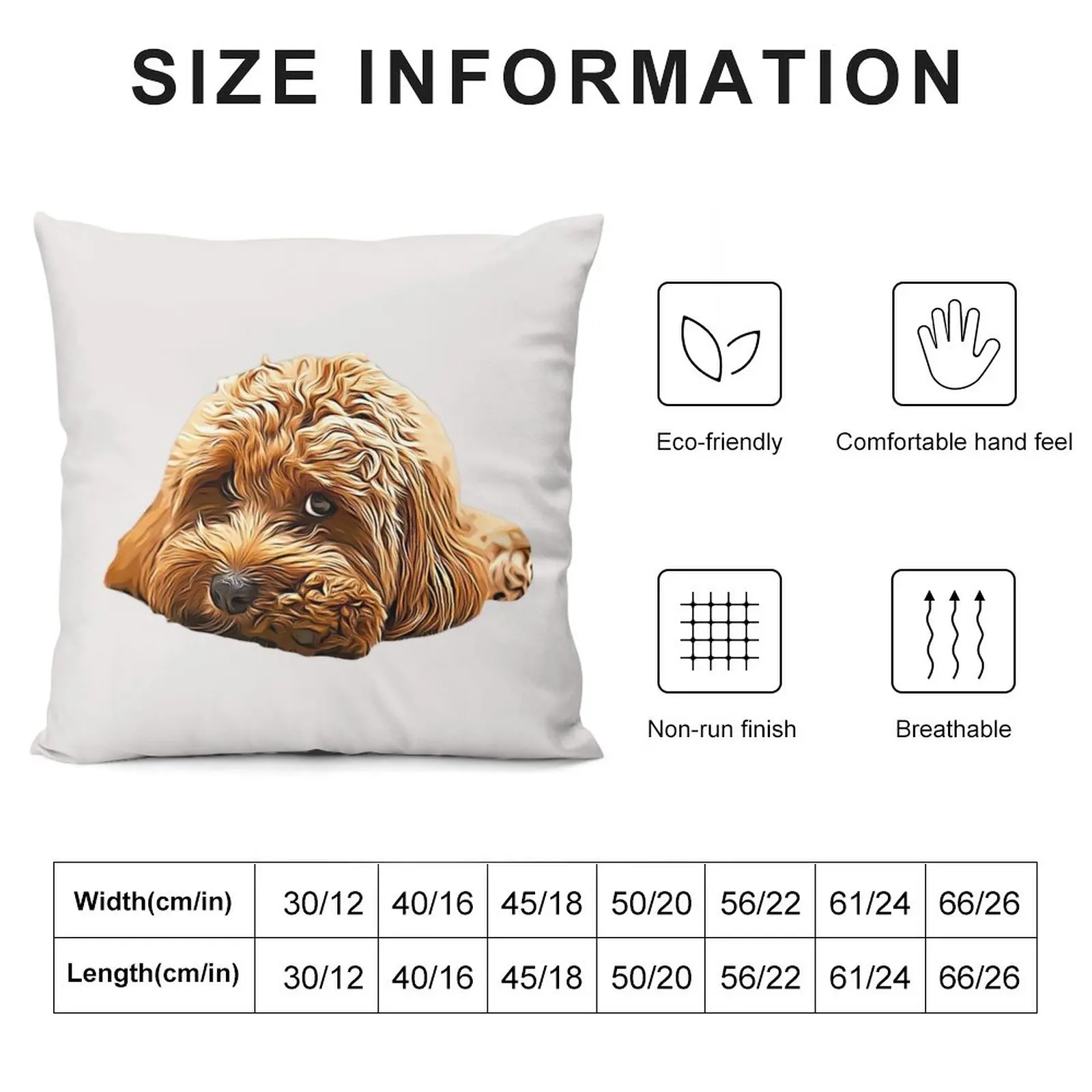 Cavapoo Cavoodle Cockerpoo Puppy Designer Dog Poodle Mix Throw Pillow Cushion Cover Luxury Cushions Cover