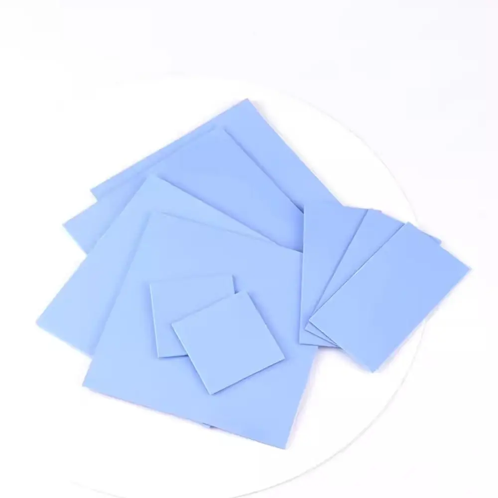 4 Styles Silicone Thermal Pad Double Sided Adhesive Heat Conduction Computer CPU Blue Color Graphics Chip Heat