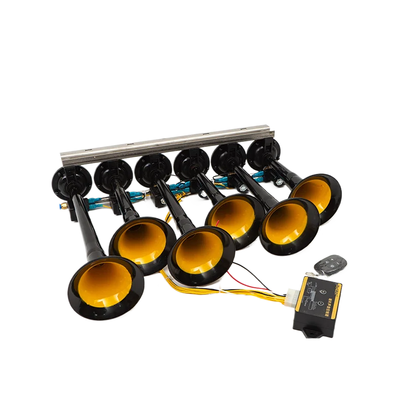 Baby Shark 6-Tube Air Horn 36 Tone Super Loud Electronic Musical Horn Universal for Truck Train Car Modification