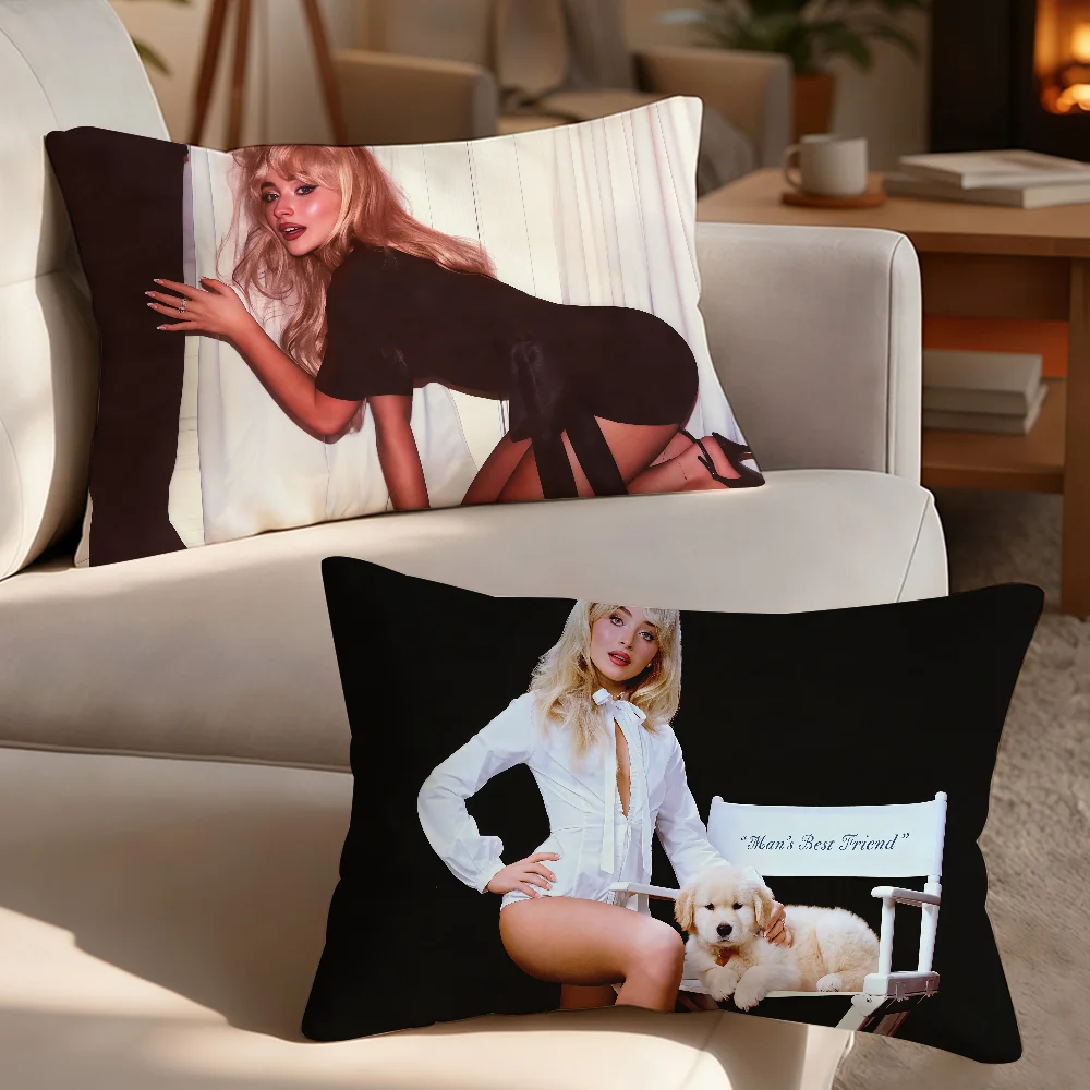 Sabrina Carpenter Man's Best Friend cushion cover Breathable Washable Decor Concealed Zipper Sofa Bed Office Lumbar Decoration