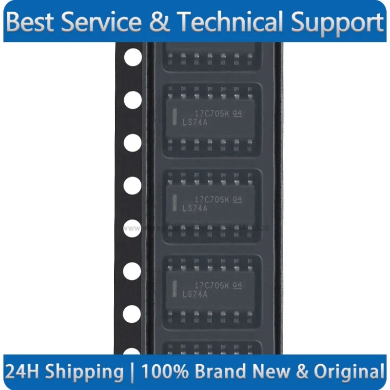 SN74LS74ADR LS74A SOIC-14 Dual positive edge triggered D-type flip-flop chip New Original