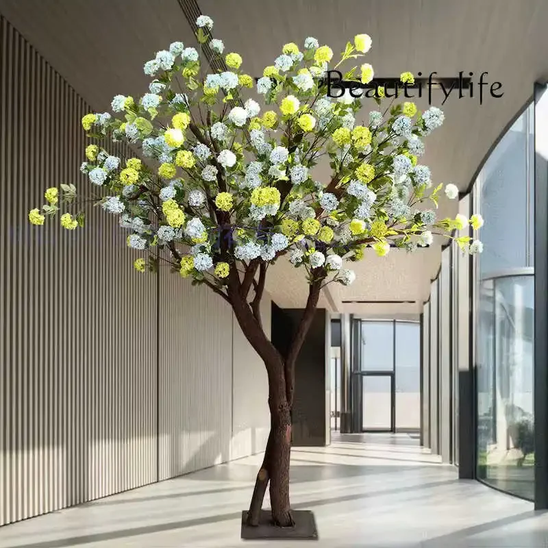 Simulated  fake tree large plant cherry blossom peach blossom indoor  wedding happiness tree decoration customization fashion