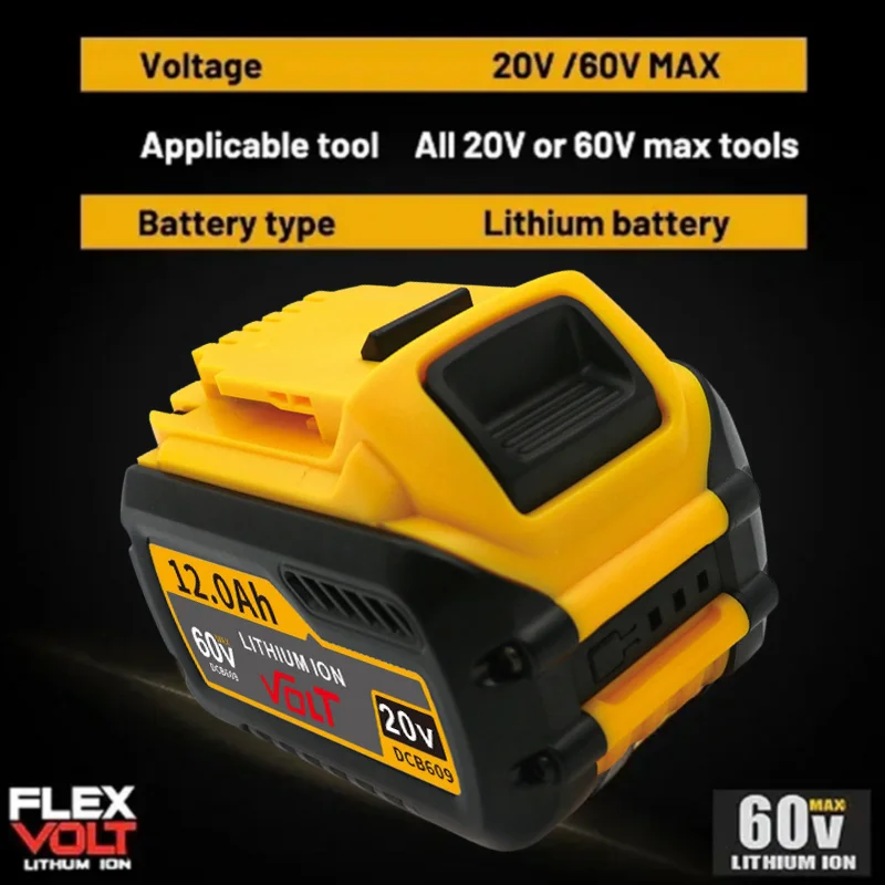 Батарея для Dewalt 20 В/60 В, аккумуляторная батарея для взрослых, перезаряжаемая емкость DCB606 DCB182 DCB205 DCB206 DCB209 reemplazo Батарея для Dewalt 20 В/60 В, аккумуляторная батарея для взрослых, перезаряжаемая емкость DCB606 DCB182 DCB205 DCB206 DCB209 reemplazo