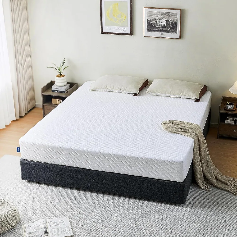 

Twin Size Mattress, 6/8 Inch Gel Memory Foam Mattress, Medium Firm Mattress for Cool Sleeping, Pressure Relief CertiPUR-US Certi