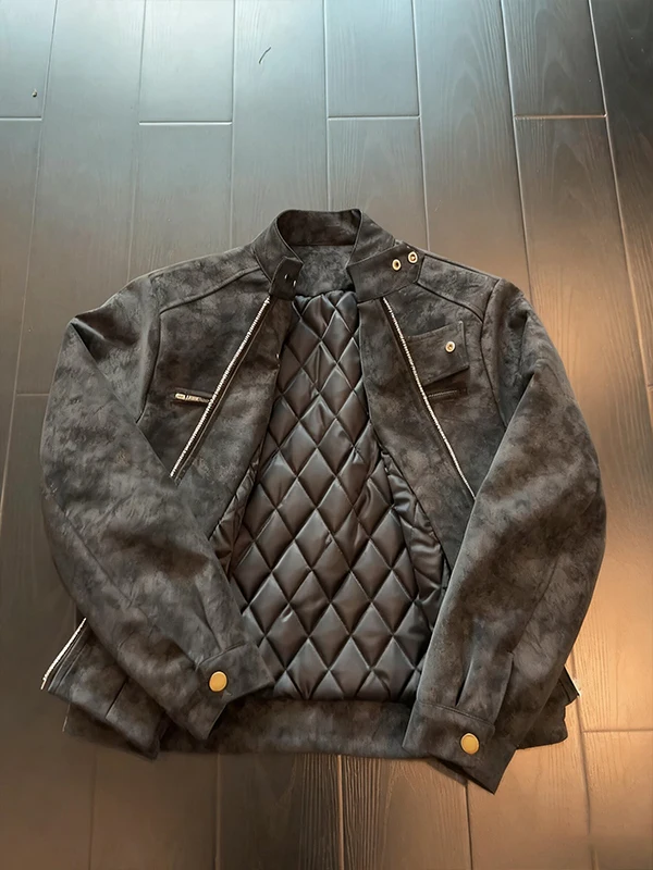 

Американский окрашенный хлопковый тюнер из искусственной кожи, мужской зимний тюнер в стиле ретро, высококачественный теплый тюнер с зажимом, хлопковая одежда