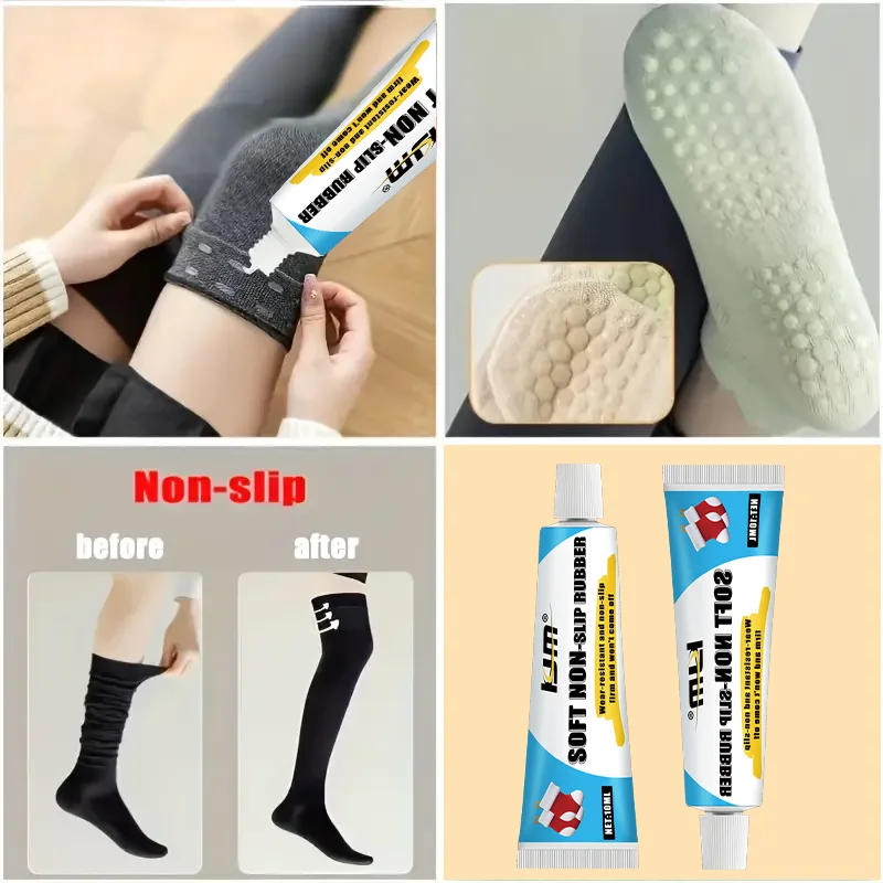 10Ml Soft Non-Slip Rubber Adhesive, Waterproof Wear-Resistant Anti-Slip Glue For Socks Shoes Fabric, Multi-Purpose Grip Paste