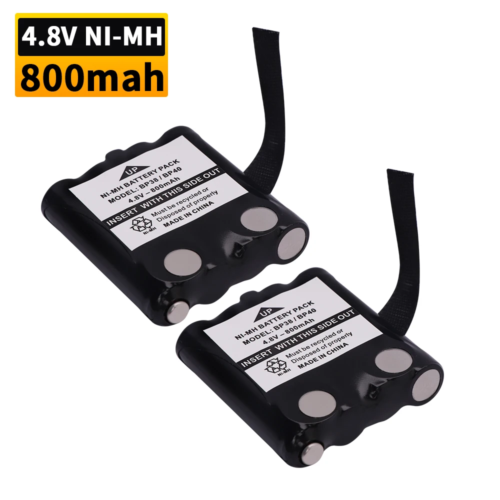 Uniden BP-38 BP38 BP-40 BT-1013 BT-537、MOTOROLA TLKR T4 T5 T6 T7 T8シリーズ機種対応 4.8V 800mAh コードレス電話機用バッテリー