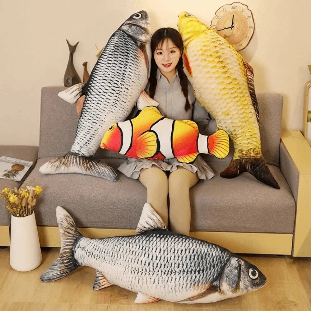 Simulation Design Fish 3D Giant Soft Material Animal Fish Cushion Pillow Home Decoration