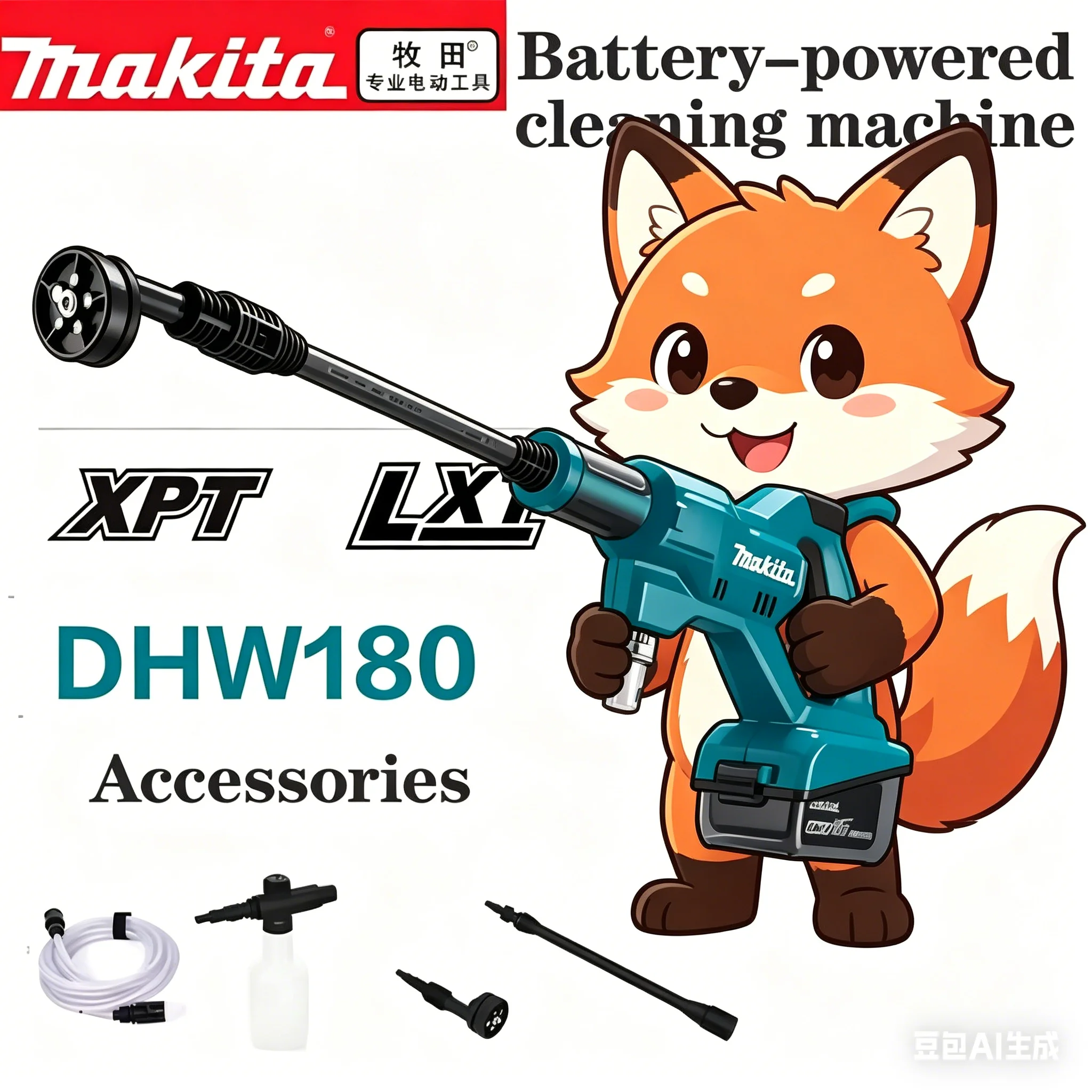 

Аккумуляторный пистолет для мойки автомобилей Makita 18В, портативный, для наружной очистки, DHW180, с 5 режимами распыления