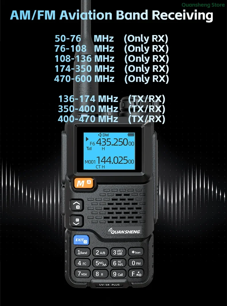 Quansheng UV 5R Plus Walkie Talkie Communication Am Fm Two Way Radio Station K5 Receiver Ham Amateur Wireless Set Long Range HAM