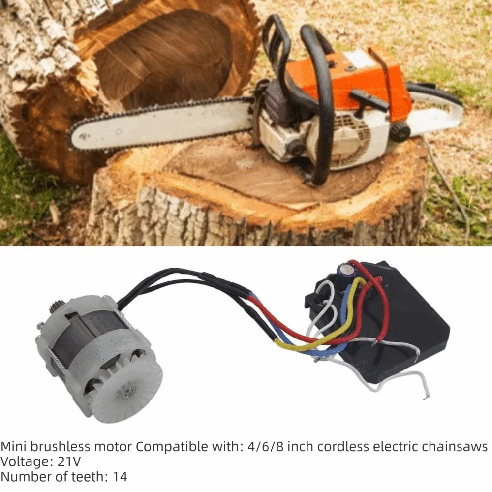 Brushless Design 21V 14 Toothbrushless Motor 550-Type High Power Electric Chainsaw Motor Convenient Installation 14 Teeth