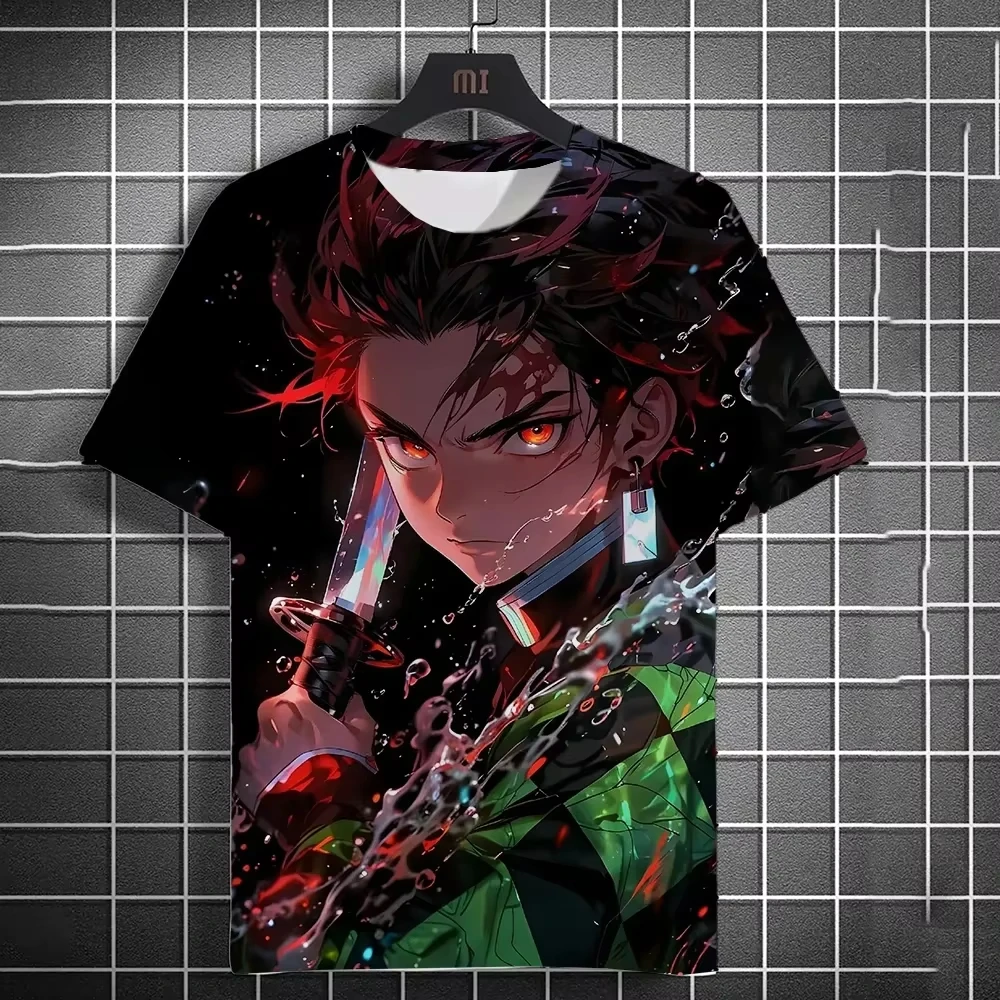 Summer New Men's T-shirt Anime Graphics 3D Printing Women Short Sleeve Summer Fashion Trend Oversized Kid T-shirt Street T-shirt image 5