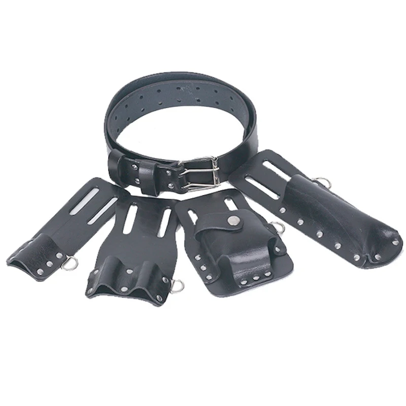 Spanners Hammer Leather Tool Belt with 4 tool Holders Scaffolding Tool Belt Pouch Leather Scaffold Belt