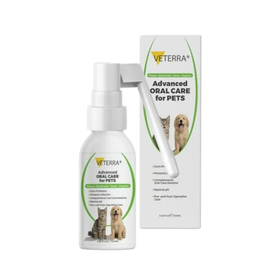 

Dog and Cat Dental Spray for Dogs and Cats Vet Recommended Oral Care, Teeth Cleaning Spray, Breath Freshener, Helps Reduce Plaq