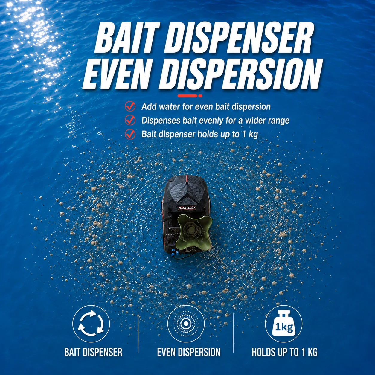 100 GPS Points 10 Fishing Grounds 3KG Load Capacity Fish Finder Remote Control Fishing Bait Boat 12VHigh Power 500M RC Nest Boat