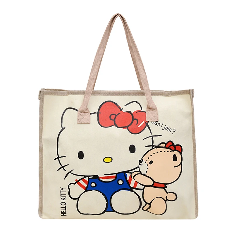 Large Capacity Cartoon Cute Graffiti Printed Linen Multi Purpose Mommy Bag