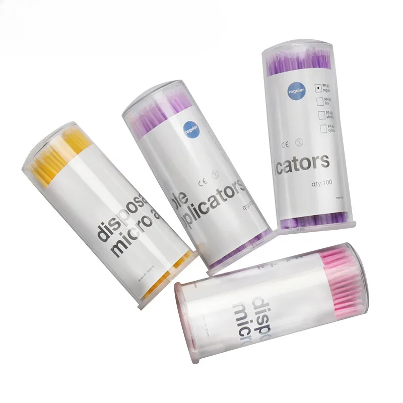 فرشاة صغيرة فرش تمديد 100 قطعة/برميل ماكياج رمش المتاح قضيب عصا تطبيق فرش الماسكارا #4