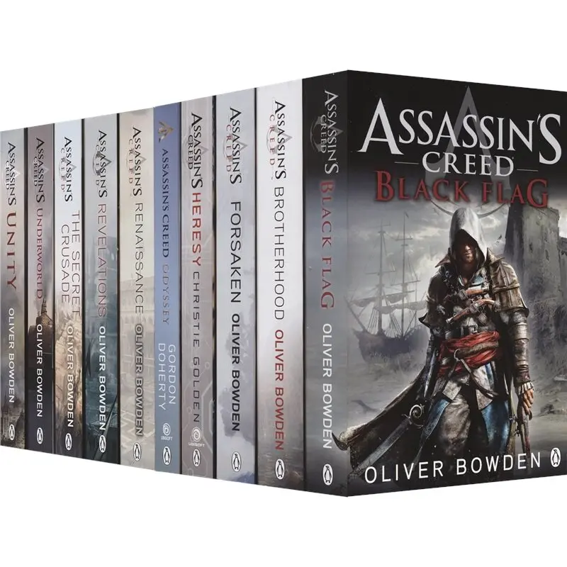 Assassin's Creed 10 Books Set Oliver Bowden Game Related Novel Collection Action Adventure Fiction Book For Adult Readers