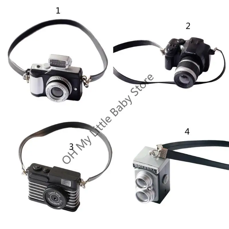 M76C 1/12 دمية نموذج كاميرا صغيرة الرضع صور اطلاق النار الزينة الوليد التصوير الدعائم كاميرا مصغرة الرجعية #3