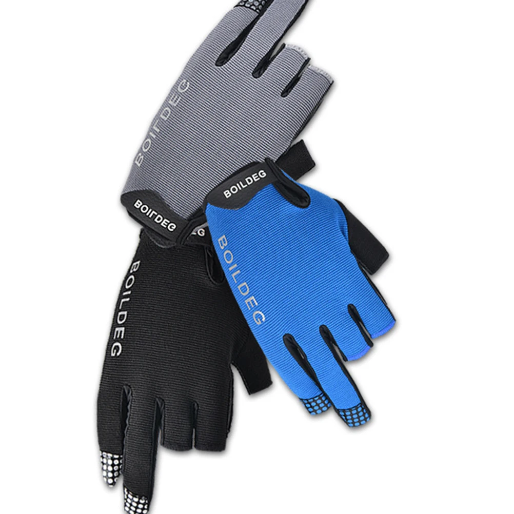 

Durable Anti Skid Fishing Gloves Reflective Outdoor Rowing Sailing Grey M Professional Silicone Design Portable Easy Carry