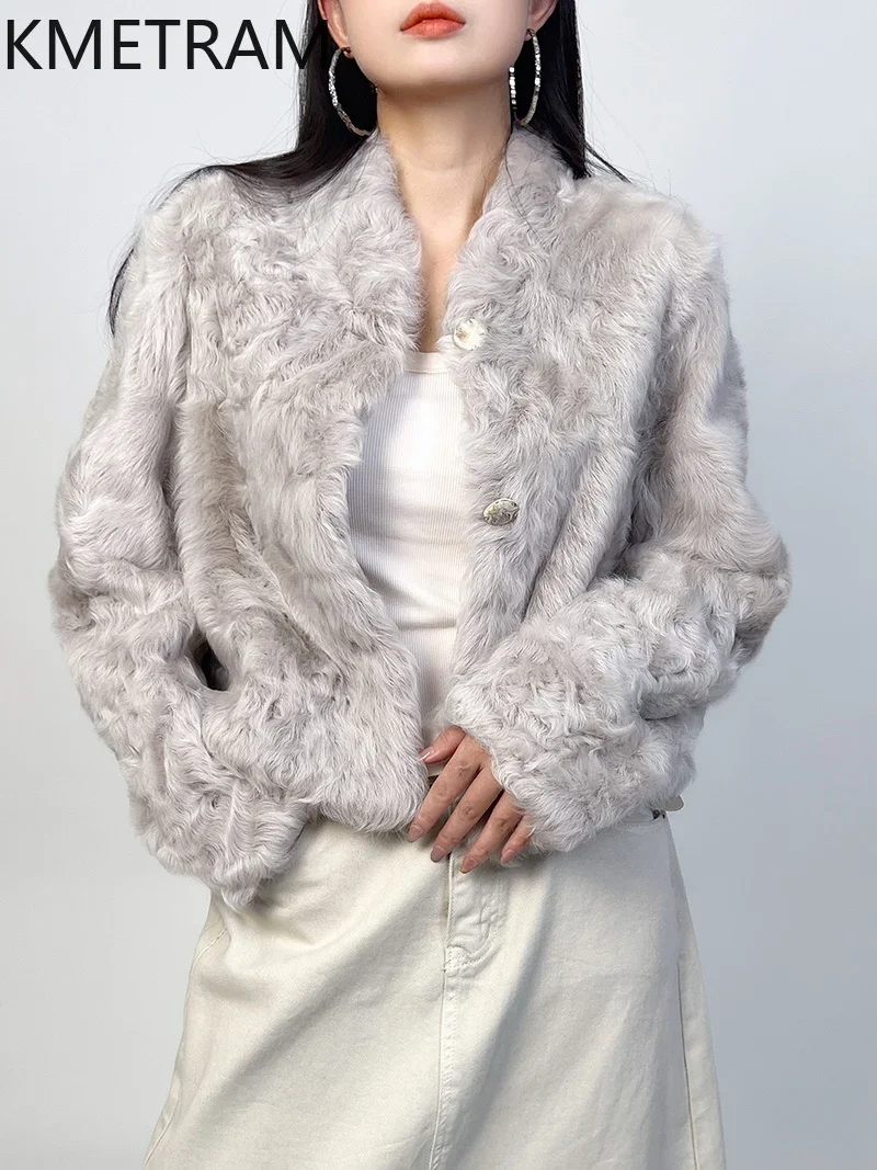 Real Wool Sheepskin Fur Jacket Fashion Short Double Faced Fur Coat Women 2024 Winter Clothes Woman New in Outerwears Fourrure