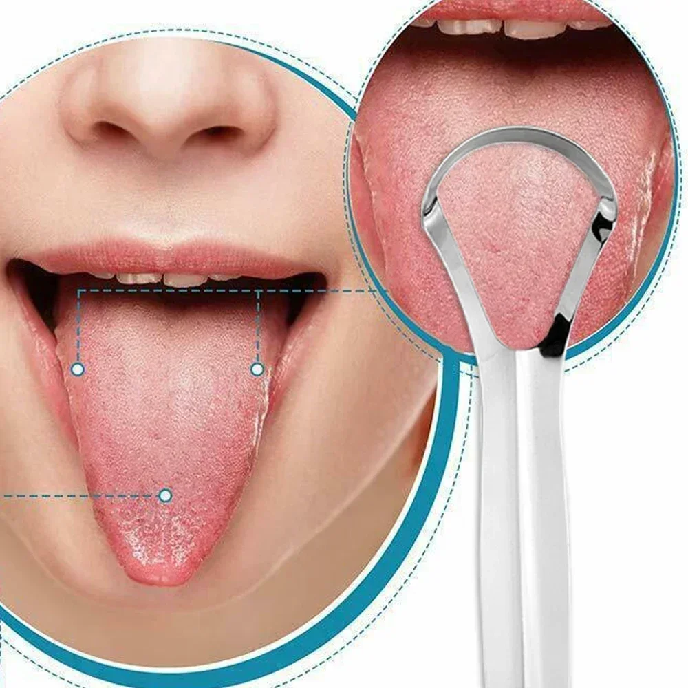 1-20pc Tongue Scraper, Stainless Steel Tongue Cleaner Professional Reduce Bad Breath Metal Tongue Scrapers, Improve Oral Hygiene