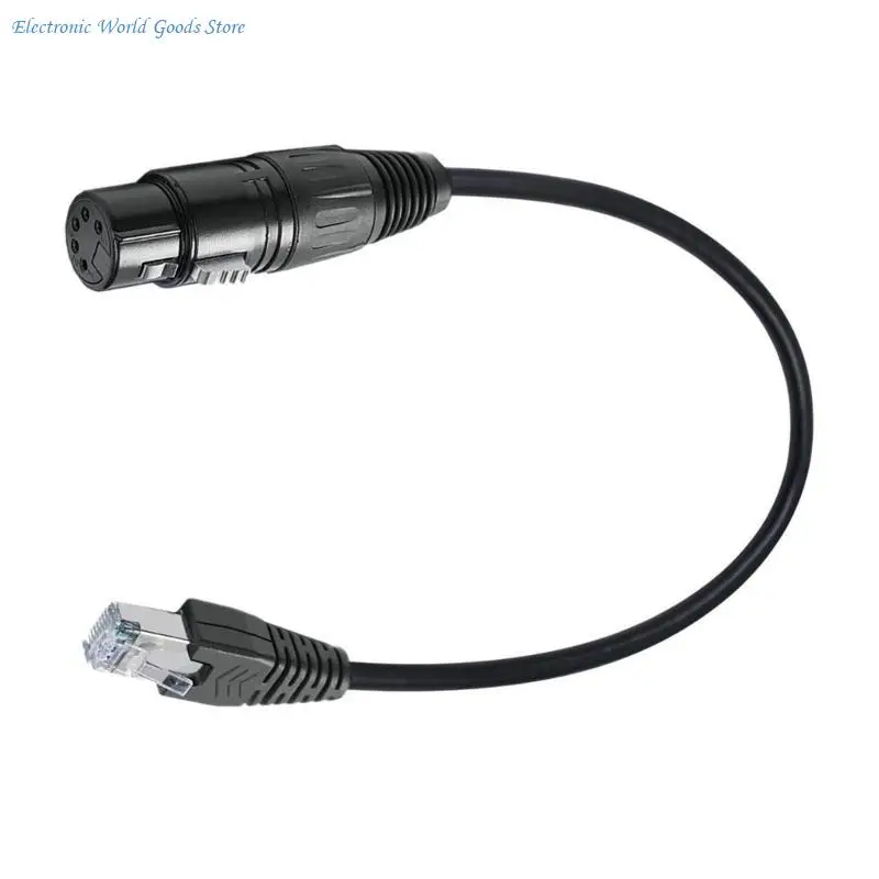 A3PD Premium XLR5P إلى RJ45 Interconnects كابل محول 50 سم قفل التصميم مرنة طلاء PVC لأنظمة الإضاءة المسرحية #2
