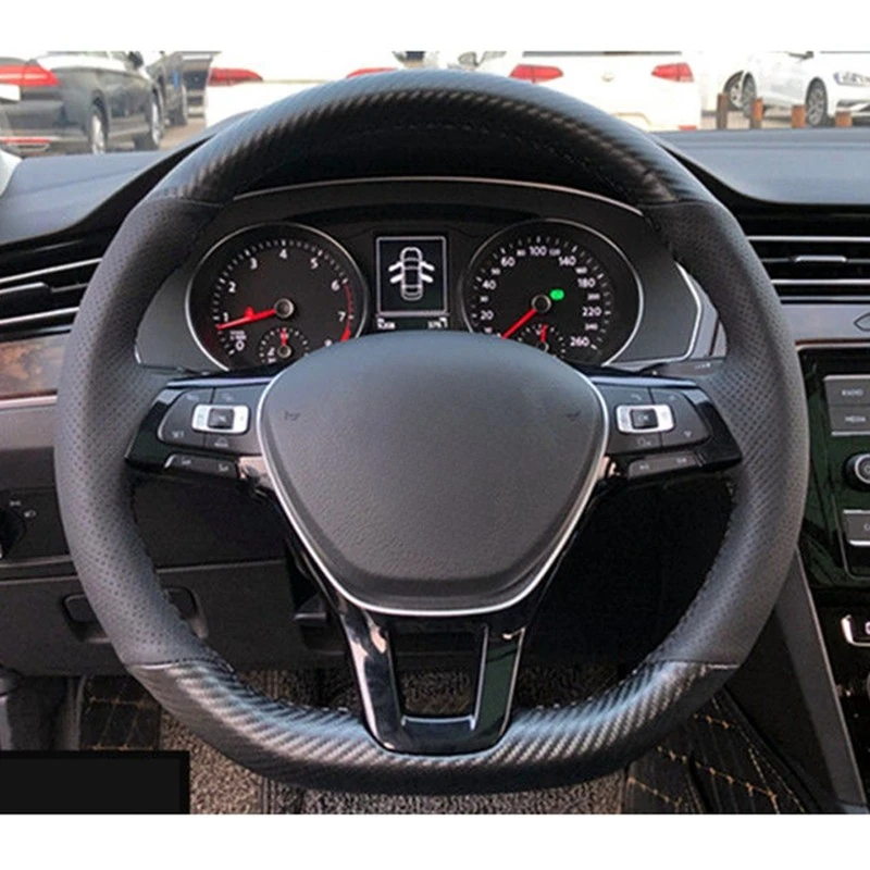 Anti-Slip Wildleder Leder Auto Lenkrad Geflecht Abdeckung Für Volkswagen VW Golf7 Mk7 Neue Polo Jetta Passat B8 Tiguan Sharan