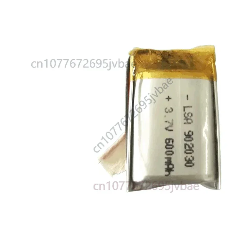 Replacement 902030 Polymer Lithium Battery 3.7V 500mAh for Smart Watches, LED Lights, Beauty Devices