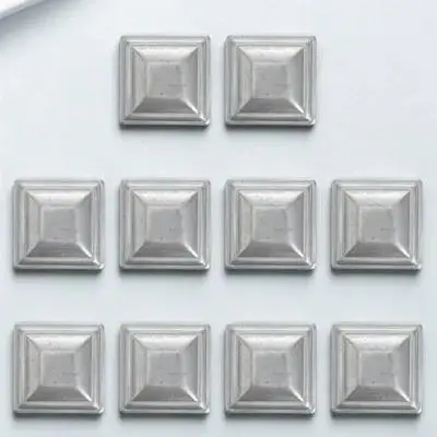 

10pcs Post Caps Square Galvanized Fence Post Covers Durable Outdoor Protective Caps For Railings Barriers Easy Install Modern