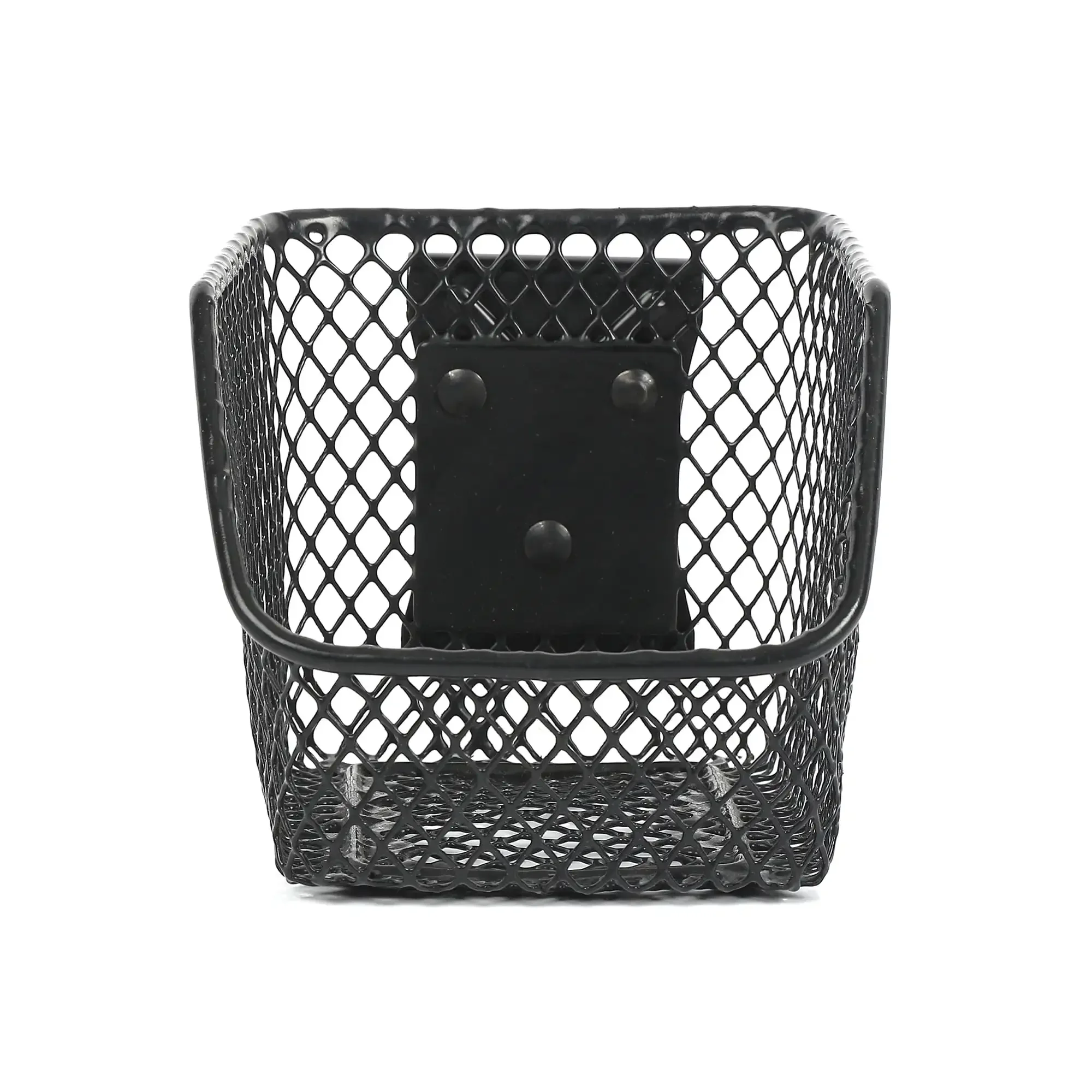 سلة معلقة شبكية معدنية 4 بوصات لنظام السكك الحديدية المفاجئة، خطاف تخزين، أسود، 3.30 بوصة