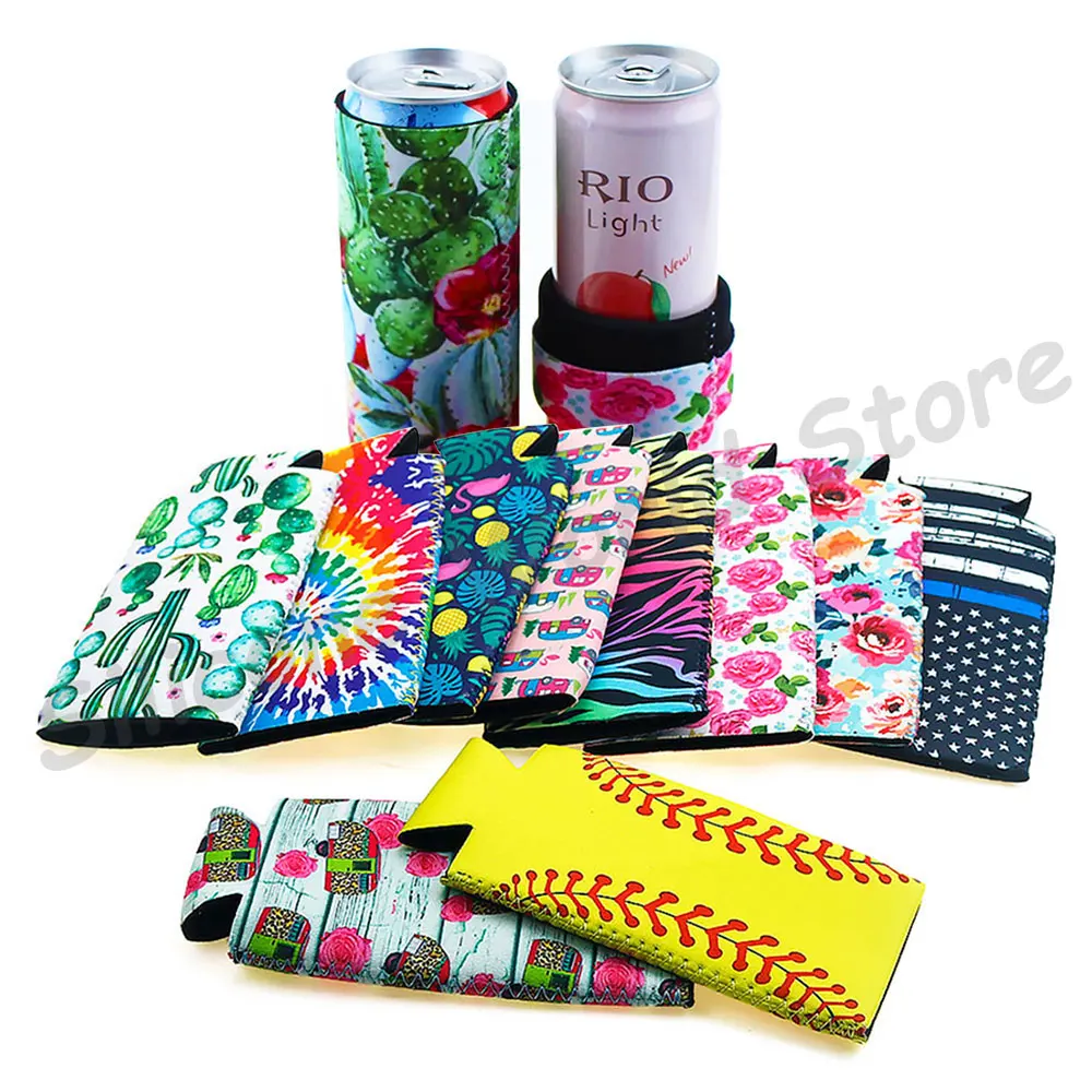 Silicone World Portable Beer Sleeve Water Bottle Cover 330ML Neoprene Insulator Sleeve Bag Case Camping Can Cup Soda Drink Cover