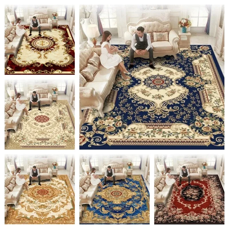 

European Style Large Size Household Carpets for Living Room Decorative Rug Carpets for Bed Room Washable Non-slip Floor Mat