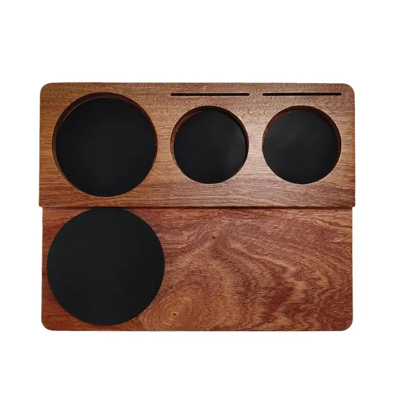 

Espresso Tamper Station Coffee Stand Wooden Espresso Presser Station Organizer Tamping Stand Supplies Cafe Machine Accessories