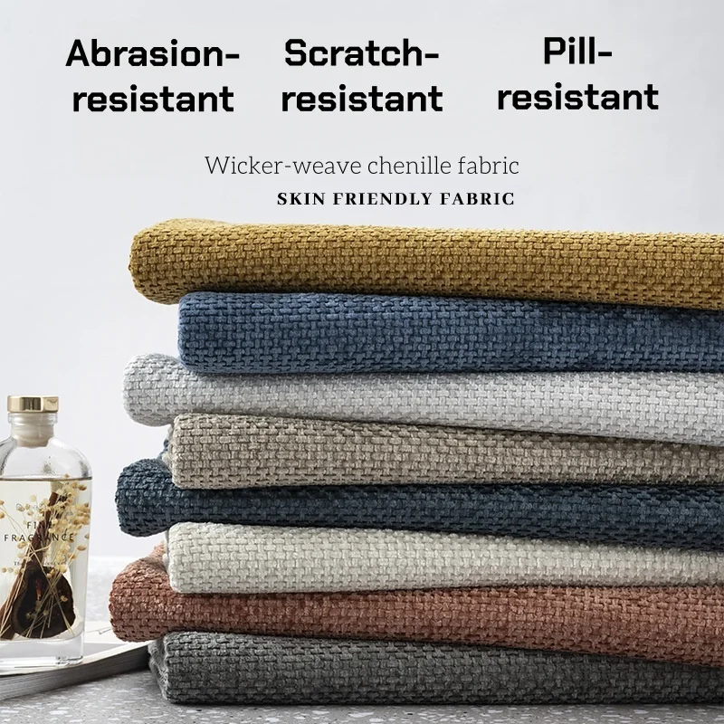 

High-quality Wicker-weave Chenille Sewing Fabric Sold By The Meter For Sofa Covers Tablecloths Pillowcases DIY Sewing Projects