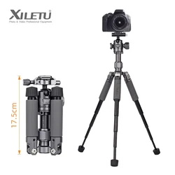 XILETU M-5G Mini Lightweight Tripod Tabletop Video Tripod Portable Travel Photography Bracket with Ball Head for DSLR Cameras