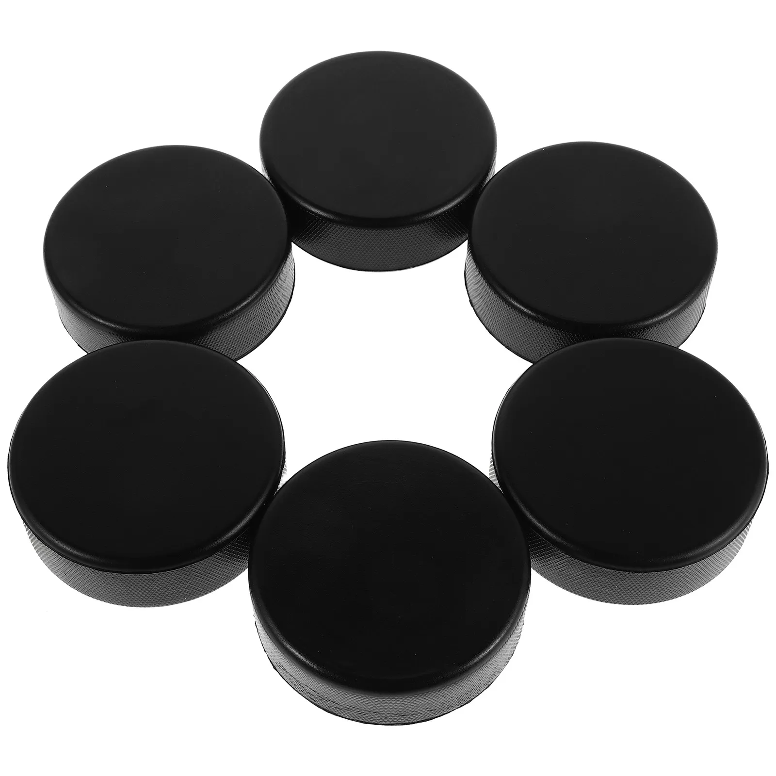 20Pcs Solid PU Ice Hockey Pucks Black for Hockey Training Practice Indoor Table Floor Sport Accuracy Speed Control Professional