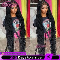 Super Long Synthetic Full Lace Front Wigs for Women Butterfly Senegalese Twist Braided Wigs Braid Lace Wig with Plaits 40Inch