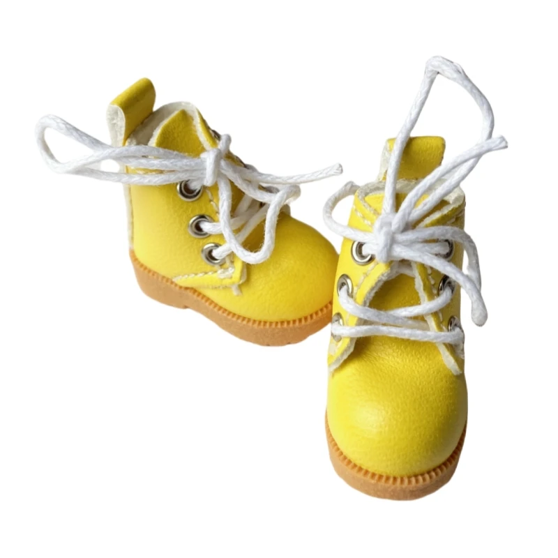 Tilda 3.2cm Doll Boots for Blythe Azone Doll Toy,1/8 Mini Lovely Leather Dots Gym Shoes for BJD Dolls Boot Shoes Accessories