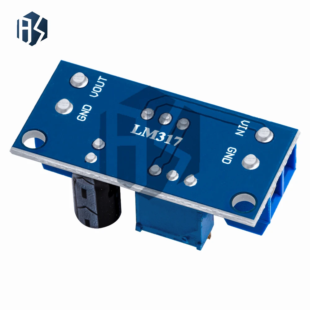 LM317 Adjustable Linear Voltage Regulator Module | 4.5-40V to 1.2-37V Output with Overcurrent/Short-Circuit Protection for DIY