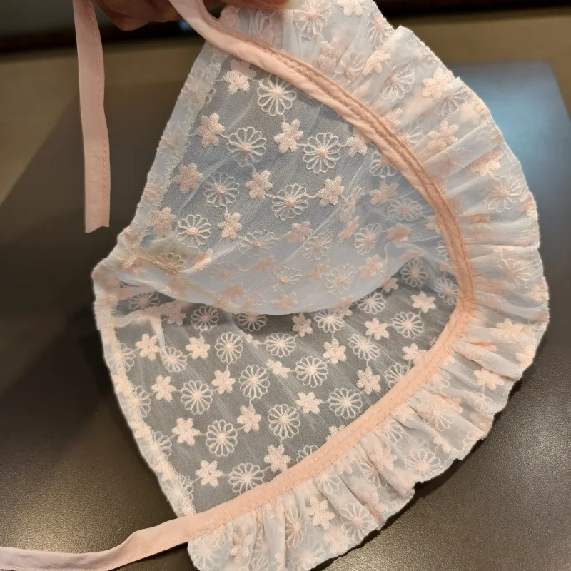 

Baby Hat Summer Thin Mesh Breathable Sunscreen Court Hat Small Month-old Baby Girl Mesh Big Brim Sun Hat Casual