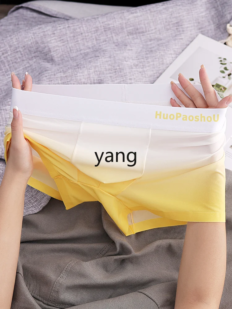 LMM summer thin ice silk gradual change color men boxers new boxers