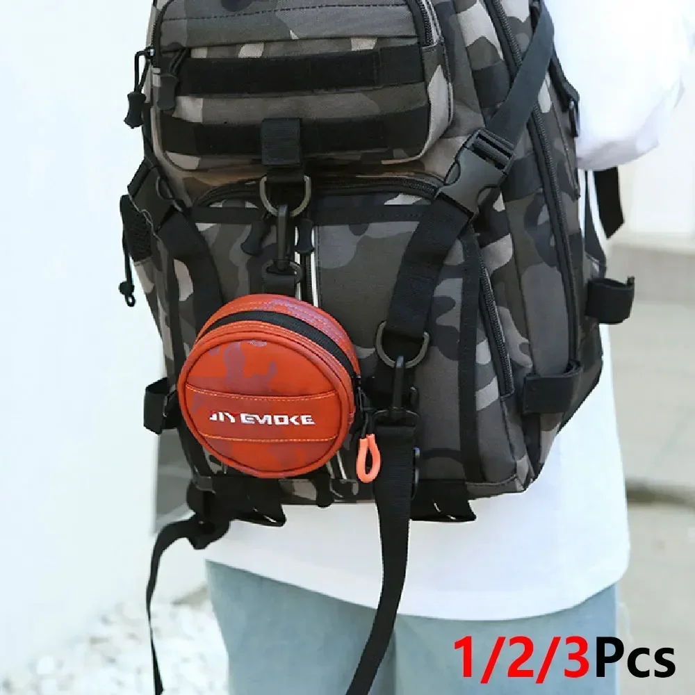 1/2/3Pcs Durable Oxford Fishing Line Spool Storage Bag, Waterproof Round Tackle Pouch with Scissors Holder, Clip-on Design Lure