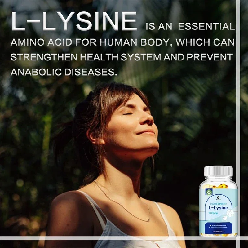 L-Lysine 1000 ملغ - يدعم الجلد والأوتار والعظام، ويعزز مكمل المناعة