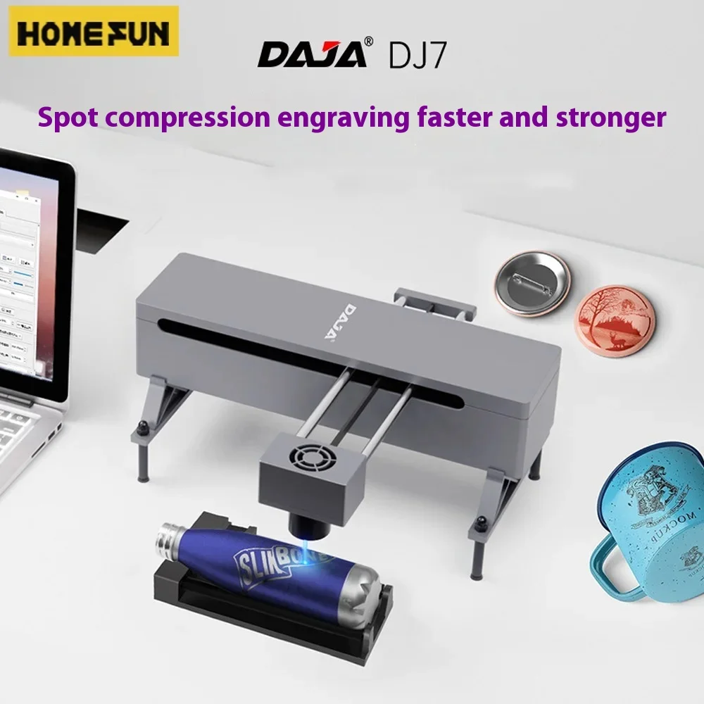 DAJA DJ7 Laser Engraver Machine Portable Logo Maker DIY CNC Engraving Machine 5W for Wood working Metal Logo Leather Bamboo