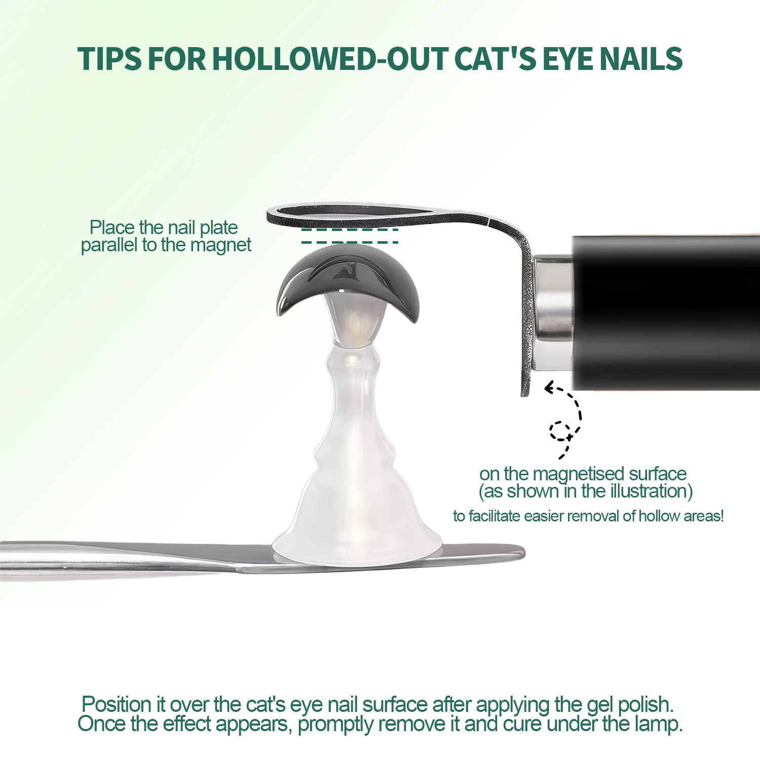 Nailpop-Kit magnético de ojo de gato, plata, DIY, francés, ancho, corazón de conejo, salón de manicura, esmalte de Gel profesional, herramientas para uñas tipo ojo de gato, 1 Juego