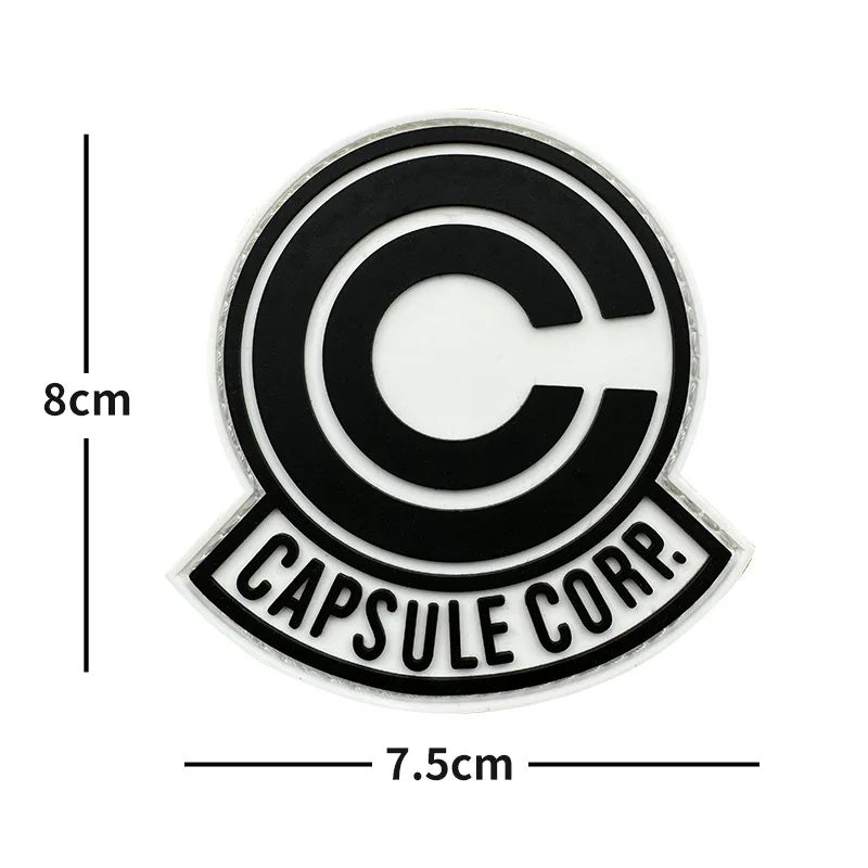 CAPSULE CORP Patches embroidery PVC luminous rubber Creative Fun Tactics Badge Hook Armband Stick on Jacket Backpack