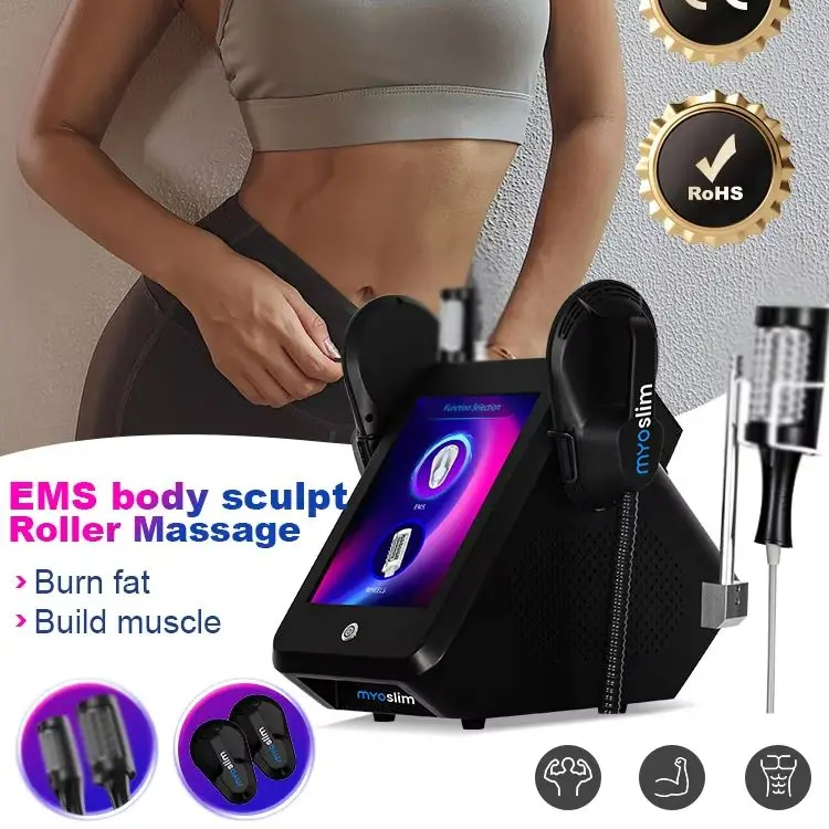 2 IN 1 200HZ EMS Roller Slimming Cellulite Reduction Inner Ball Roller 360 Degree Infrared Vacuum Roller Massage Beauty Machine